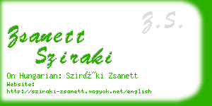 zsanett sziraki business card